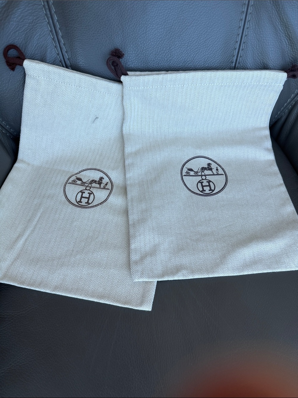 Hermes shoes ,  Accessory Dust Bags -( set of 2)